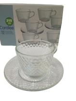 Jogo De Xicara De Chá Com Pires De Vidro 210 Ml