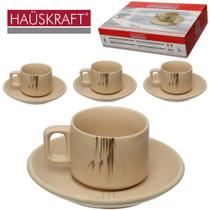 Jogo De Xicara De Porcelana C/pires P/cha Sahara Hauskraft Jogo De Xicara De Porcelana C/pires P/cha Sahara Hauskraft