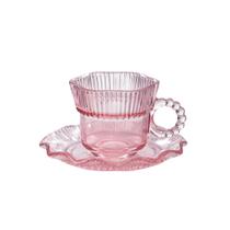 Jogo De Xicara e Pires Lynx Rose 100ml 12 Pcs