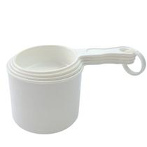 Jogo de xicara medidora com 4 peças branco kit-05 Jogo de xicara medidora com 4 peças branco kit-05