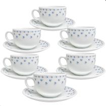 Jogo de Xícaras 150ml com Pires para Café, Chá e Cappuccino 12 Peças Jogo de Xícaras 150ml com Pires para Café, Chá e Cappuccino 12 Peças
