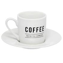 Jogo de Xícaras Café 80ml Manhattan Porcelana 12 Peças Hauskraft