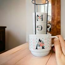 Jogo De Xícaras Café Chá Branca Com Suporte Kit 4 Amor