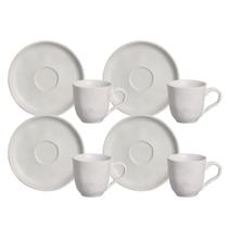 Jogo De Xicaras Café Com Pires 120Ml 4 Pçs Bio Stoneware Vit