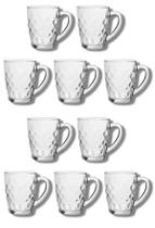 Jogo De Xícaras Café De Vidro 90ml Morocco Diamante 10 Peças Jogo De Xícaras Café De Vidro 90ml Morocco Diamante 10 Peças