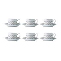 Jogo de xícaras café em porcelana Noritake Eternal Palace 6 peças