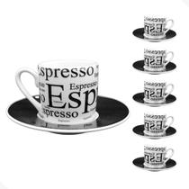 Jogo De Xicaras Café Expresso Em Porcelana 80ml 12 Peças