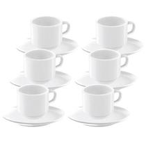 Jogo De Xícaras Café Porcelana Píres Paola 100 Ml 12 Peças