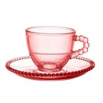 Jogo De Xicaras Cha Cafe Pearl 230 Ml 12 Pcs Rosa