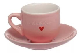 Jogo de xicaras com Pires de Porcelana 12 Peças Hauskraft Jogo de xicaras com Pires de Porcelana 12 Peças Hauskraft