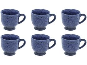 Jogo de Xícaras de Café 100ml Hauskraft Reactive Glaze 6 Peças Jogo de Xícaras de Café 100ml Hauskraft Reactive Glaze 6 Peças