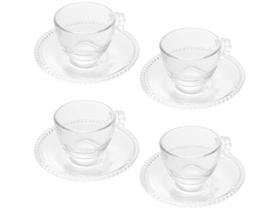 Jogo de Xícaras de Café 80ml Wolff Pearl 4 Peças