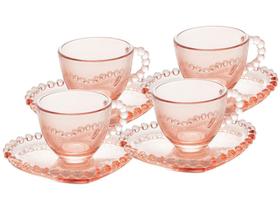 Jogo de Xícaras de Café 85ml Wolff Pearl 4 Peças