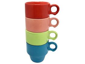 Jogo de Xícaras de Café 90ml Hauskraft Stacky 4 Peças Jogo de Xícaras de Café 90ml Hauskraft Stacky 4 Peças
