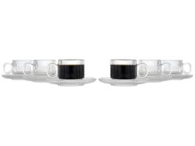 Jogo de Xícaras de Café 95ml Haus Concept Canelado 6 Peças Jogo de Xícaras de Café 95ml Haus Concept Canelado 6 Peças