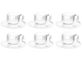 Jogo de Xícaras de Café 95ml Haus Concept Canelado 6 Peças