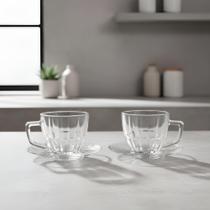 Jogo De Xicaras De Cafe Cristalle 90ml Servir Mesa Decoração
