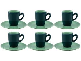 Jogo de Xícaras de Café de Porcelana 75ml Oxford Complementos Espresso 6 Peças