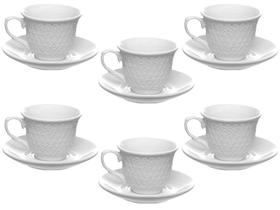 Jogo de Xícaras de Café de Porcelana 80ml Wembley Jogo de Xícaras de Café de Porcelana 80ml Wembley
