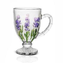 Jogo de Xícaras de Café em Cristal Lavanda Hand Painting 190ml Lyor Jogo de Xícaras de Café em Cristal Lavanda Hand Painting 190ml Lyor