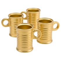 Jogo de Xícaras de Café Luminarc Moi 4pçs Vidro Metalizado Dourado 90ml Original França Jogo de Xícaras de Café Luminarc Moi 4pçs Vidro Metalizado Dourado 90ml Original França