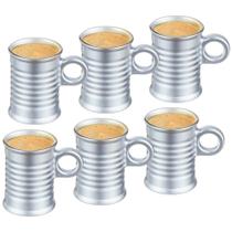 Jogo de Xícaras de Café Luminarc Moi 6pçs Vidro Metalizado Prata 90ml Original França Jogo de Xícaras de Café Luminarc Moi 6pçs Vidro Metalizado Prata 90ml Original França