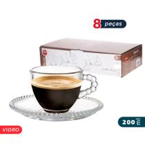 Jogo De Xícaras De Café - Pérola 200ml 8 Peças - Dolce Home