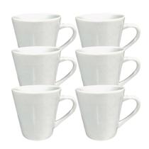Jogo De Xícaras De Café Porcelana Branca 120ml Kit 12 Peças