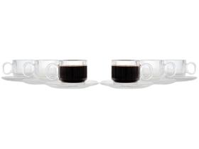 Jogo de Xícaras de Chá 170ml Haus Concept Canelado 6 Peças Jogo de Xícaras de Chá 170ml Haus Concept Canelado 6 Peças