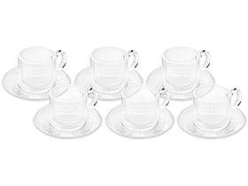 Jogo de Xícaras de Chá 170ml Haus Concept Canelado 6 Peças Jogo de Xícaras de Chá 170ml Haus Concept Canelado 6 Peças