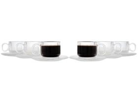 Jogo de Xícaras de Chá 170ml Haus Concept Canelado 6 Peças