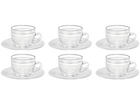 Jogo de Xícaras de Chá 260ml Wheaton Crystal - 6 Peças