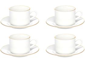 Jogo de Xícaras de Chá de Porcelana 200ml Hauskraft Royal 4 Peças