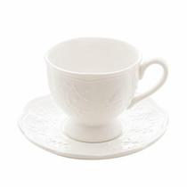 Jogo de Xícaras de Chá de Porcelana com Pires Butterfly Flower 200ml - Lyor -