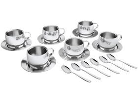 Jogo de Xícaras de Chá e Capuccino 230ml Tramontina 64430820 18 Peças