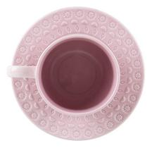 Jogo de xícaras de chá porcelana Wolff Grace 250ml 4 peças rosé