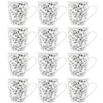 Jogo de Xícaras de Porcelana 12 Canecas com Infusor de Chá e Tampa 310ml Tiny Flowers Lyor Jogo de Xícaras de Porcelana 12 Canecas com Infusor de Chá e Tampa 310ml Tiny Flowers Lyor