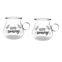 Jogo De Xicaras Dynasty Coffee Time Vidro 2Pçs 350Ml 28262