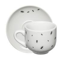 Jogo de xícaras e pires café Formiguinha branca 90ml 6 peças Jogo de xícaras e pires café Formiguinha branca 90ml 6 peças