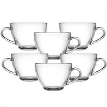 Jogo De Xícaras Em Vidro Kit Canecas 6 Peças Para Chá Café Jogo De Xícaras Em Vidro Kit Canecas 6 Peças Para Chá Café