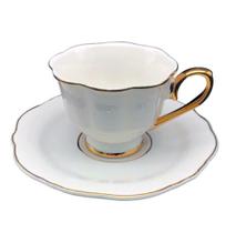 Jogo de Xícaras para Café Mon Charmant com Pires em Porcelana 90ml 6 Peças - L'Hermitage