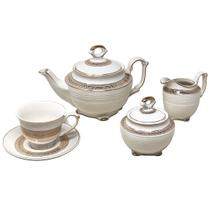 Jogo De Xícaras, Pires E Chaleira De Cerâ