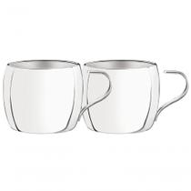 Jogo De Xícaras Tramontina Para Chá E Capuccino Aço Inox 2 Peças Jogo De Xícaras Tramontina Para Chá E Capuccino Aço Inox 2 Peças