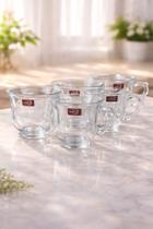 Jogo de xicares de vidro c/pires 240ml 12pcs