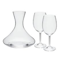 Jogo Decanter 1500ml com 2 Taças 450ml Cristal Ecológico Bohemia