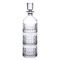 Jogo Decanter E 2 Copos Vidro Transparente Empalhável 280ml Whisky Destilados Drinks Bar Mesa Posta