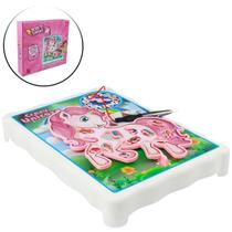 Jogo Desafio do Choque com Luz e Som Unicórnio Brinquedo Coordenação Motora