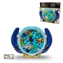 Jogo Desafio IQ Labirinto de Engrenagens Novo Genio Nettoy Azul Brinquedo Educativo e Recreativo