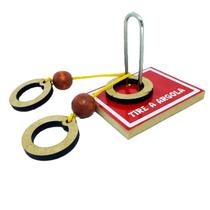 Jogo Desafio Tire Argola Brinquedo Raciocínio Madeira Lógico, Educativo ,Didático