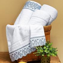 Jogo deToalhas Banho e Rosto 100% Algodão Egípcio 5 Peças Lácio